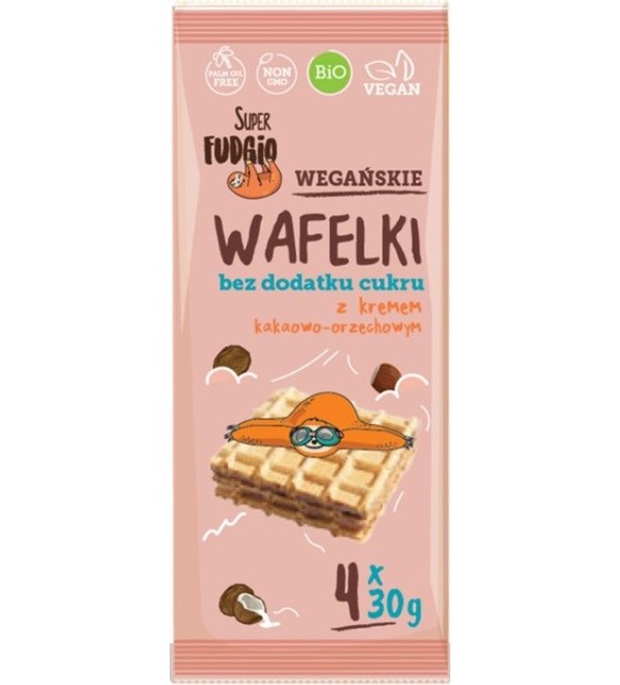 Wafelki z kremem kakaowo-orzechowym B/C BIO 120 g