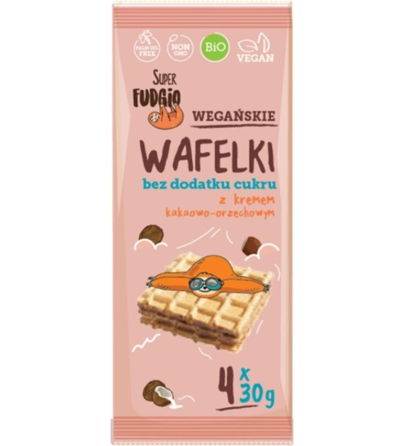 Wafelki z kremem kakaowo-orzechowym B/C BIO 120 g