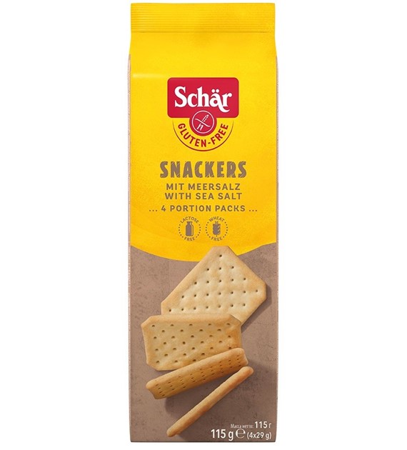 Snackers- krakersy z solą morską BEZGL. 115 g