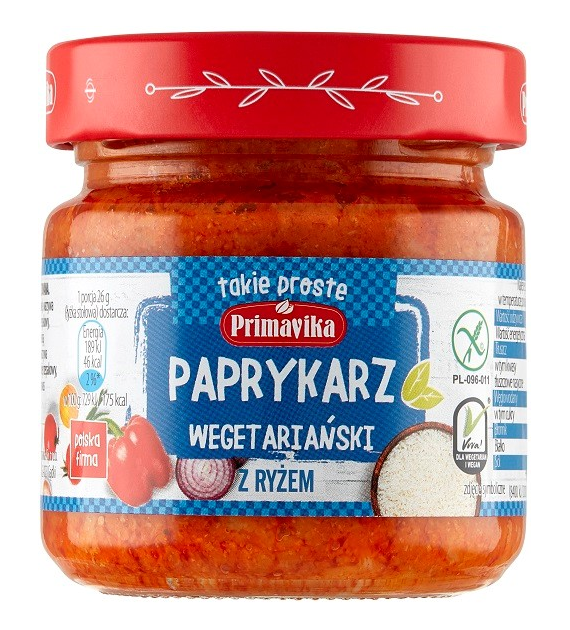 Paprykarz wegetariański  z ryżem 160 g