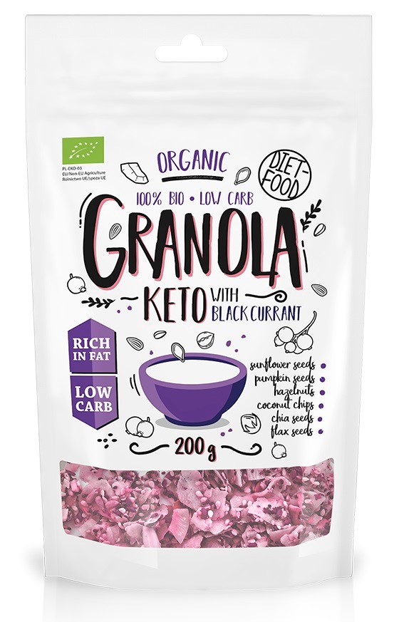 Keto granola z porzeczką BIO 200 g