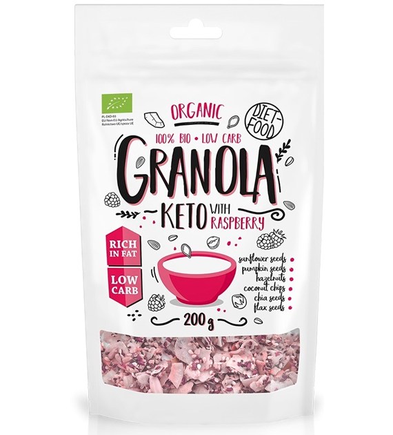 Keto granola z malinami BIO 200 g