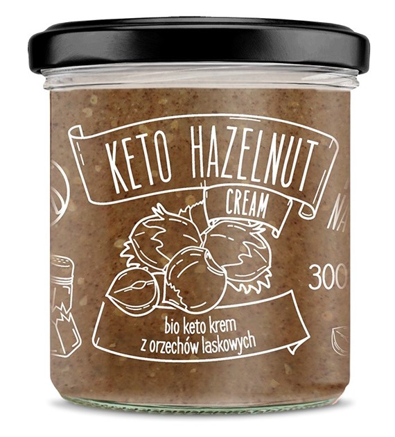 Keto krem z orzechów laskowych z olejem mtc BIO 300 g