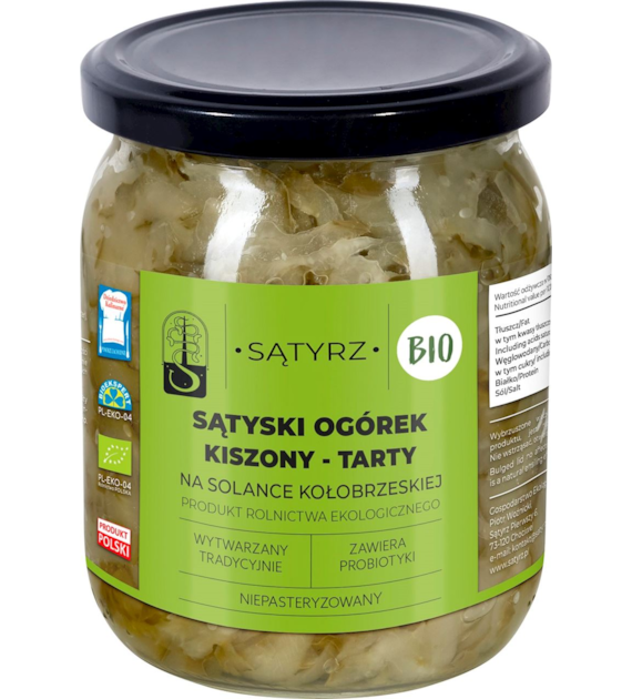 Ogórek kiszony tarty BIO 500 ml