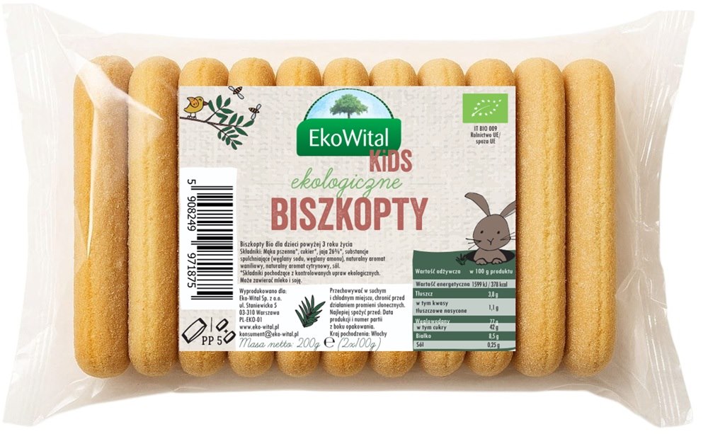 Biszkopty dla dzieci BIO 200 g