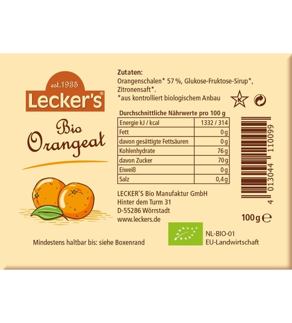 Skórka pomarańczowa kandyzowana BIO 100 g