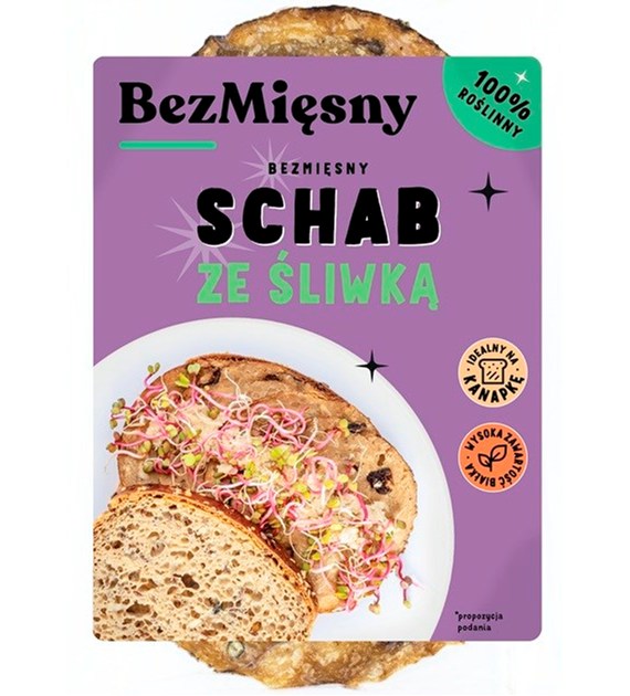 Wegański schab ze śliwką 100g