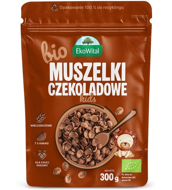 Muszelki czekoladowe BIO 300 g