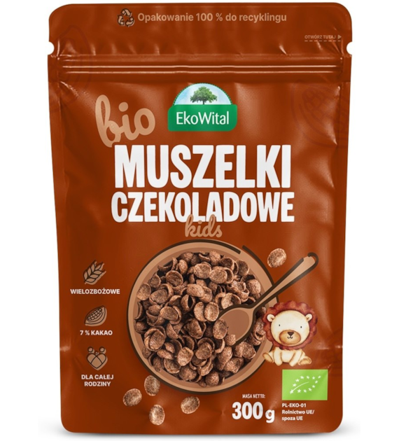 Muszelki czekoladowe BIO 300 g