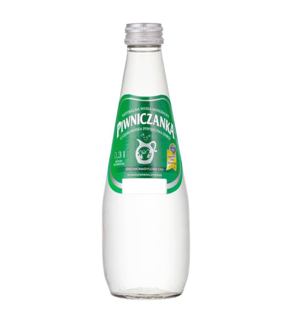 Naturalna woda mineralna  średnionasycona CO2 0,3l