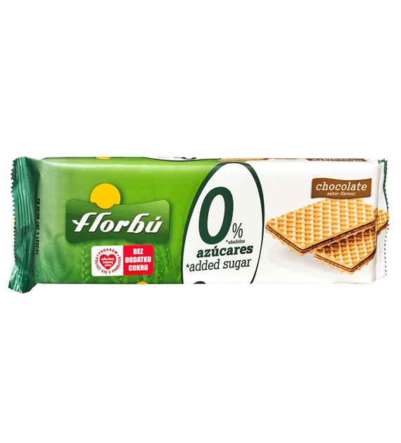 Wafelki nadziewane kakaowe bez dodatku cukru 150g
