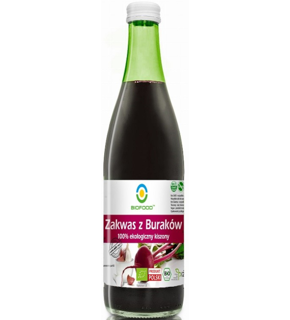 Zakwas z Buraków 100%  kiszony BIO 500 ml