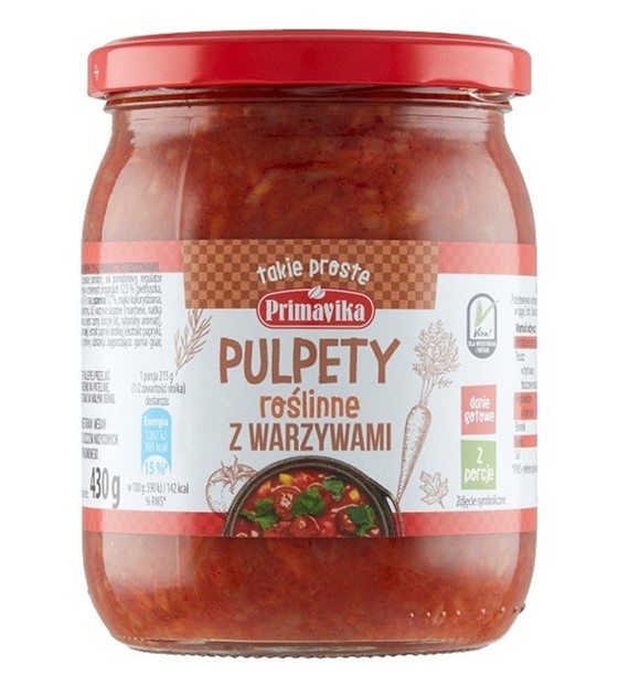 Pulpety roślinne z warzywami 430 g