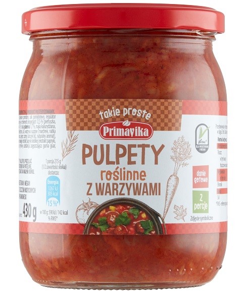 Pulpety roślinne z warzywami 430 g