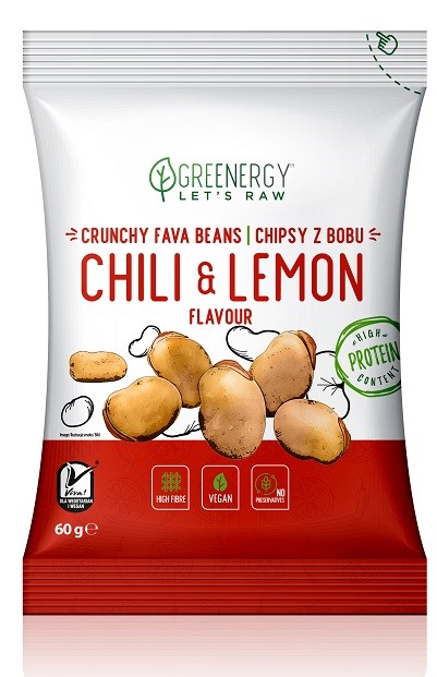 Chipsy z bobu chilli z cytryna 50 g