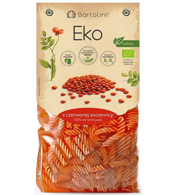 Makaron z czerwonej soczewicy  świderek BIO 250g