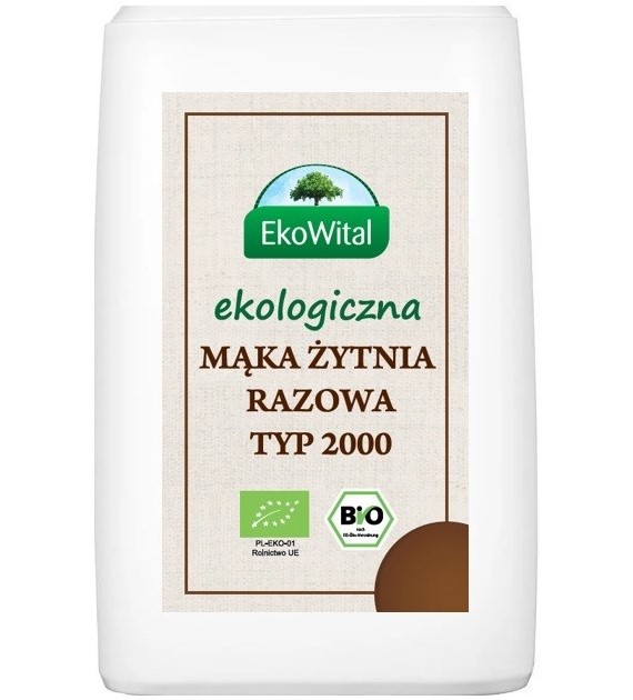 Mąka żytnia razowa typ 2000 BIO 1 kg