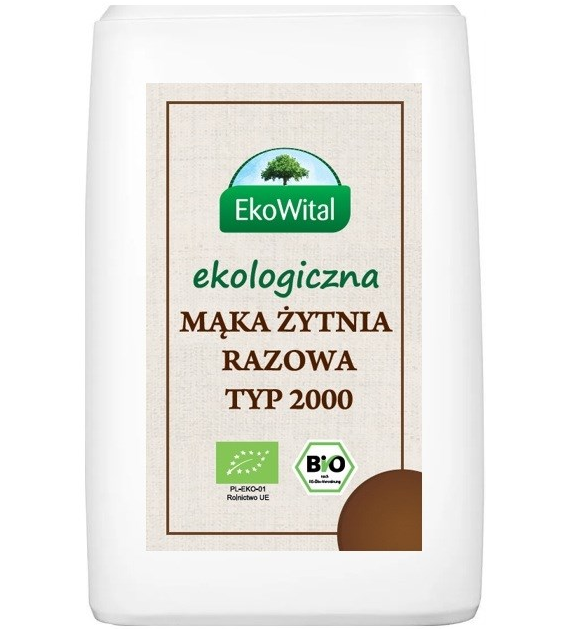 Mąka żytnia razowa typ 2000 BIO 1 kg