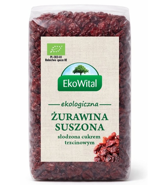 Żurawina suszona (słodzona cukrem trzcinowym) BIO 125 g