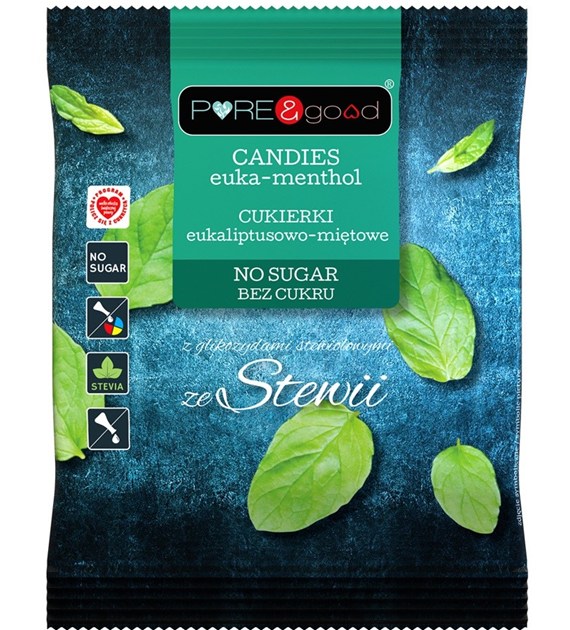 Cukierki eukaliptusowo-miętowe ze stewią B/C 50g