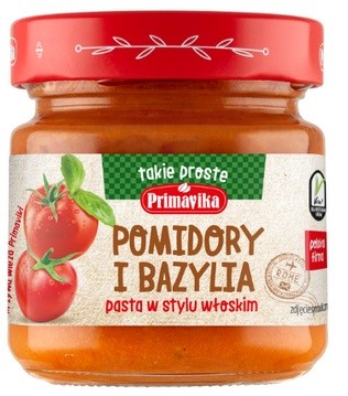 Pomidory i bazylia pasta w stylu włoskim 160g