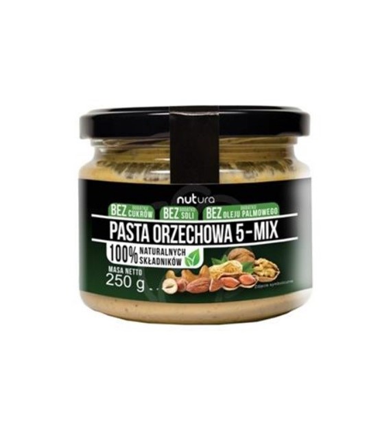 Pasta orzechowa mix 5 orzechów 250 g