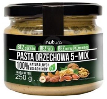 Pasta orzechowa mix 5 orzechów 250 g