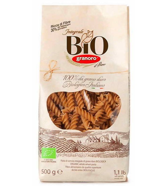 Makaron fusilli pełnoziarnisty BIO 500 g