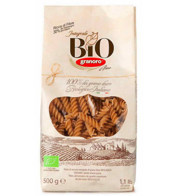 Makaron fusilli pełnoziarnisty BIO 500 g