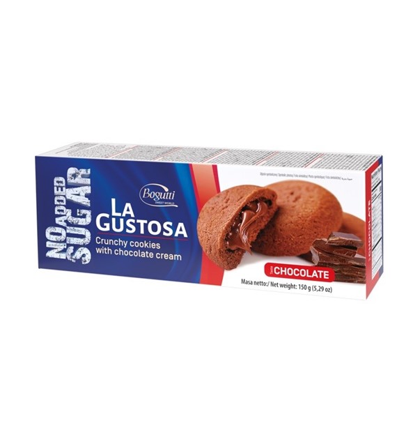 Kruche ciasteczka z kremem czekoladowym B/C 150g