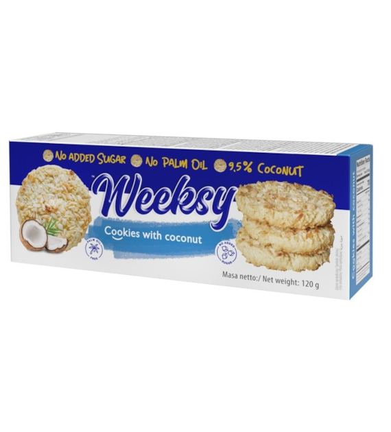 Kruche ciasteczka kokosowe B/C 120g