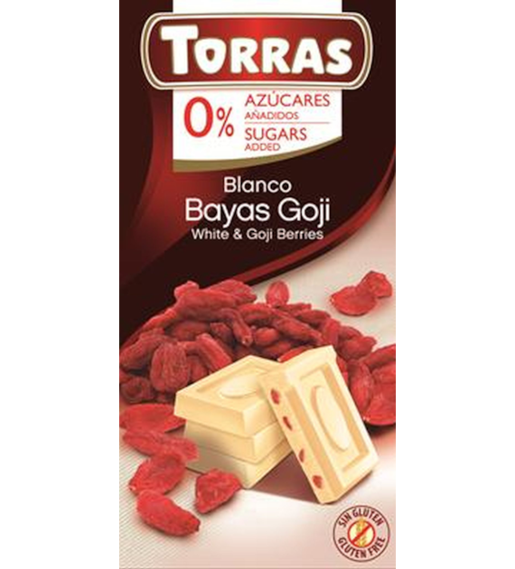 Czekolada biała z jagodami goji 75 g