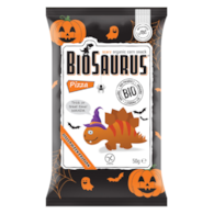 Chrupki kukurydziane Dinozaury HALLOWEEN o smaku pizzy BEZGL. BIO 50 g