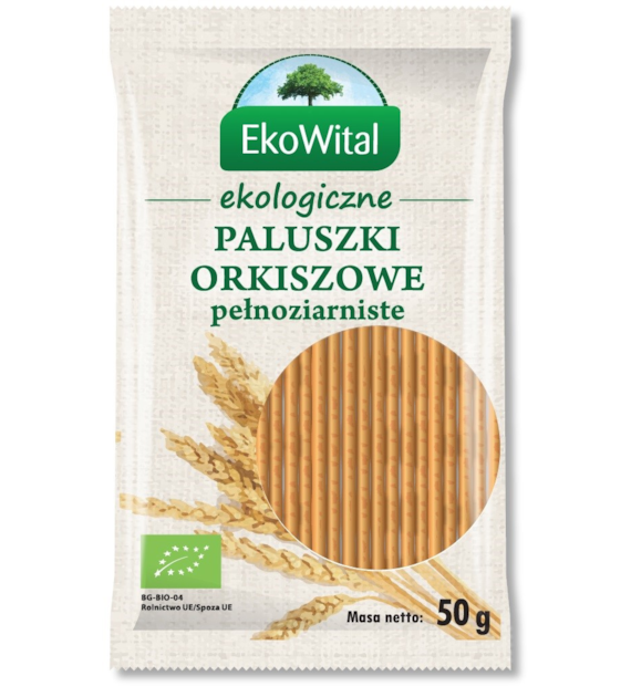 Paluszki orkiszowe pełnoziarniste BIO 50 g