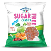 Cukierki o smaku zielonego jabłka ze stewią bez cukru 60 g