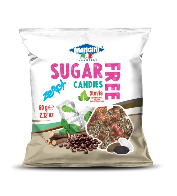 Cukierki o smaku kawowym ze stewią bez cukru 60 g