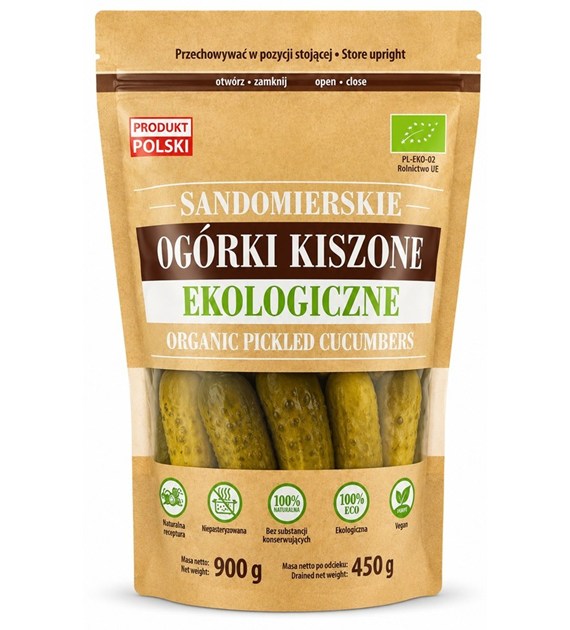 Ogórki Kiszone Sandomierskie Ekologiczne 900 g