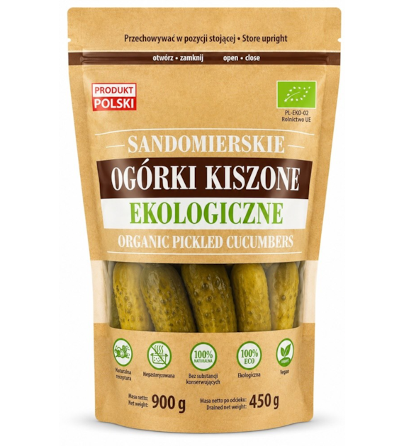 Ogórki Kiszone Sandomierskie Ekologiczne 900 g