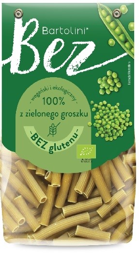 Makaron z zielonego groszku rurka (sedanini) BEZGL. BIO 250g