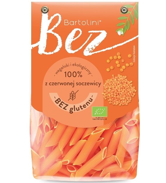 Makaron z czerwonej soczewicy penne BEZGL. BIO 250g