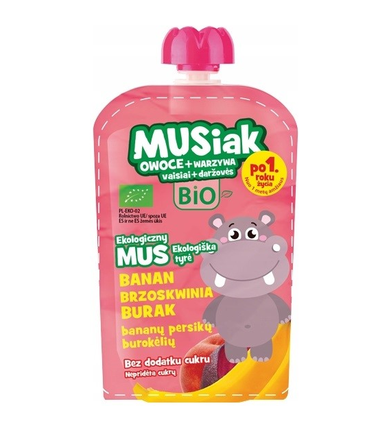 Mus owocowo- warzywny banan brzoskwinia burak  BIO 100 g
