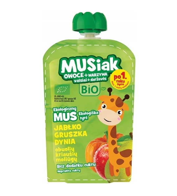 Mus owocowo- warzywny jabłko gruszka dynia BIO 100 g