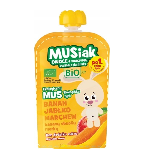 Mus owocowo-warzywny banan jabłko marchew BIO 100 g
