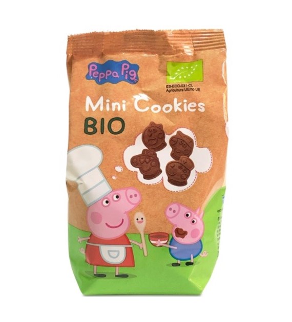 Mini ciastka kakaowe dla dzieci Świnka Peppa BIO 100 g