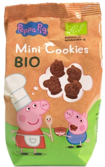 Mini ciastka kakaowe dla dzieci Świnka Peppa BIO 100 g