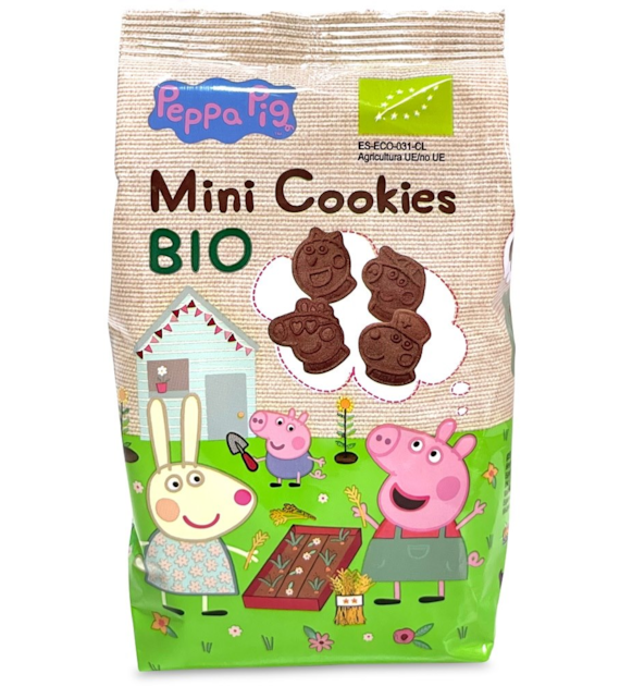 Mini ciastka kakaowe dla dzieci Świnka Peppa BIO 100 g