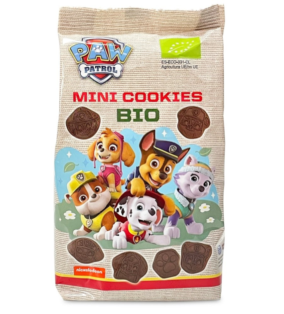 Mini ciastka kakaowe dla dzieci Psi Patrol BIO 100 g