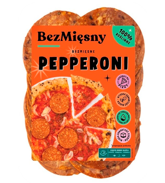 Bezmięsne Pepperoni w plastrach 100g