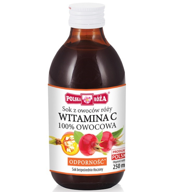 Sok z owoców róży Witamina C 100  owoc. 250 ml