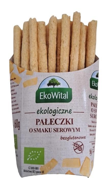 Pałeczki o smaku serowym BEZGL. BIO 60 g